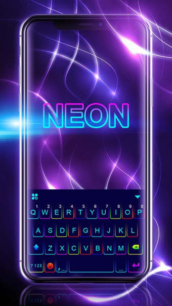 Color Neon Tech Keyboard Theme