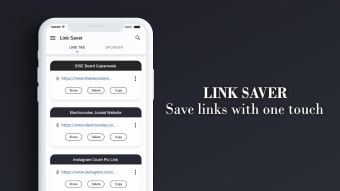 LinkSaver: Save Links Save Urls copy to clipboard