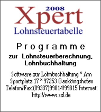 Xpert Lohnsteuertabelle 2009