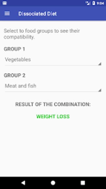 Dissociated Diet App