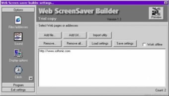 Web ScreenSaver Builder