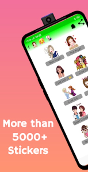 Cute Girl Animated Stickers