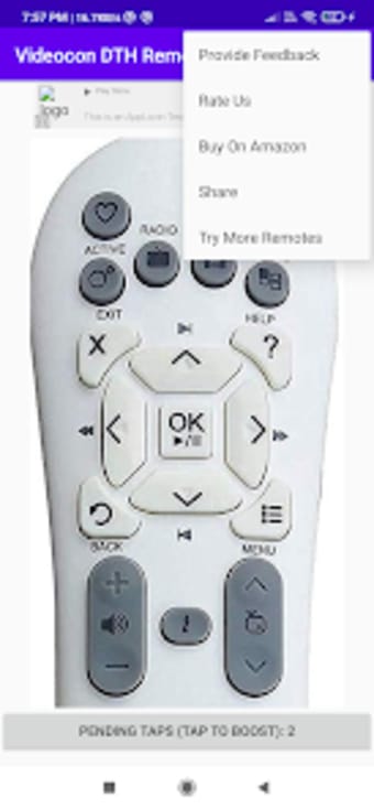 Videocon DTH Remote