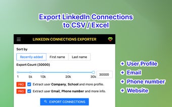 Connections Export for LinkedIn™️