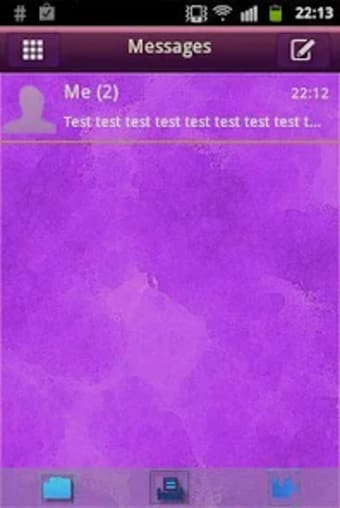 Purple Violet GO Theme SMS