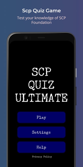 Scp Quiz Ultimate