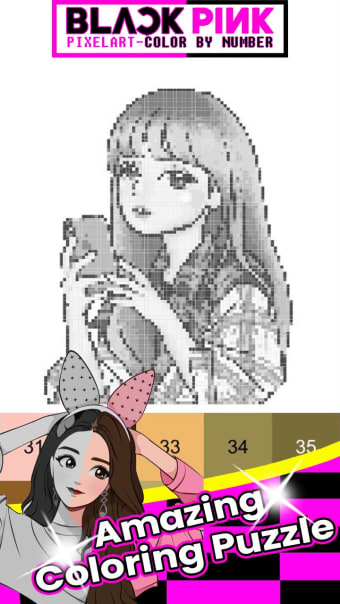 Chibi BlackPink Color By Number - Pixel Art