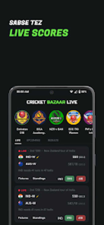 Cricket Bazaar: Live Score