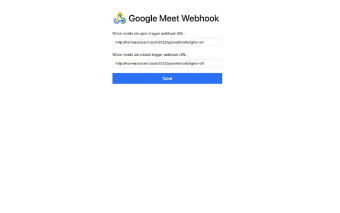 Google Meet webhook