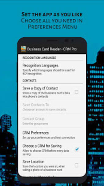 Business Card Reader - CRM Pro