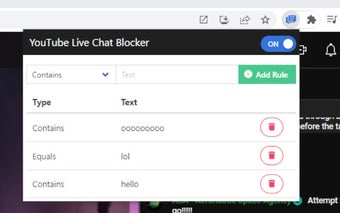 YouTube Live Chat Blocker