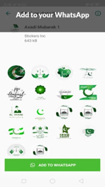 14 August Stickers For WhatsApp