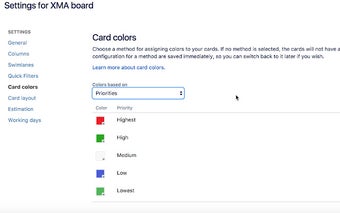 JIRA Issue Card Color Extension