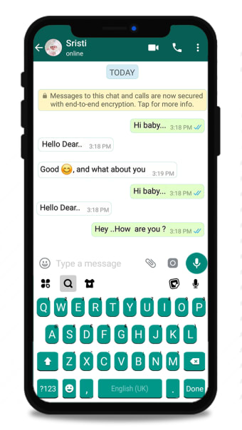 SMS Chat Messages Keyboard Background