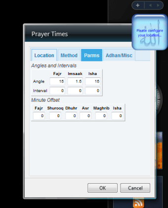 Islamic Prayer Times Windows Sidebar Gadget