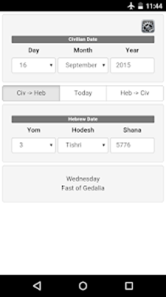Hebrew Calendar Converter