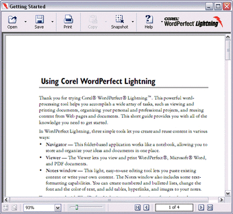 Corel WordPerfect Lightning