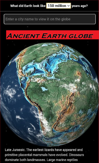 Ancient Earth globe
