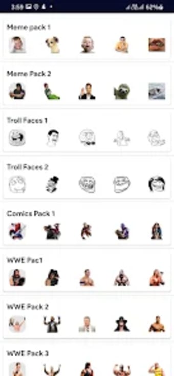 Funny Stickers : WWE Cartoon