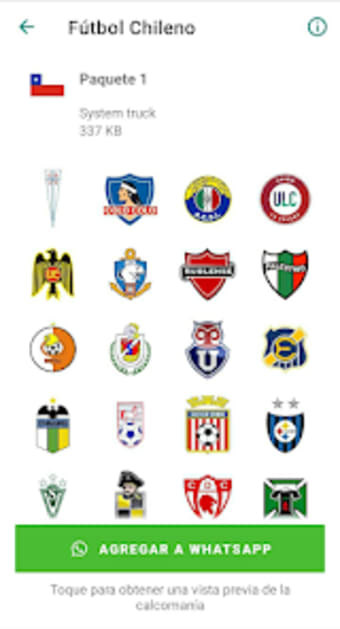 Stickers Fútbol Chileno