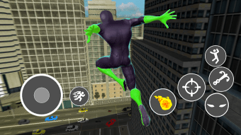 Spider Rope Flying City Hero