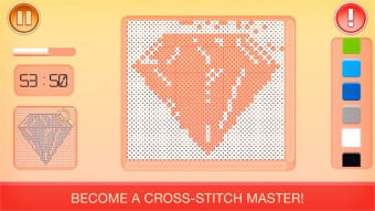 Cross Stitching Mosaic Puzzle, Color Mandala Art