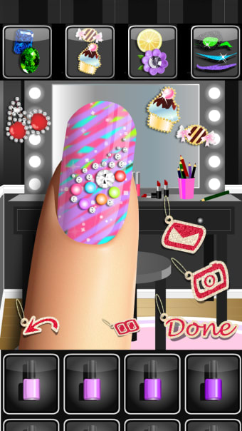 Glitter Nails Manicure Makeover Game for Girls