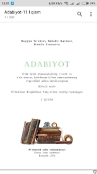 Adabiyot 11-sinf I qism
