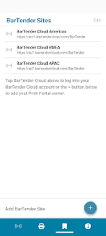 BarTender Mobile App