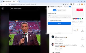 TikTok Comment Export Tool