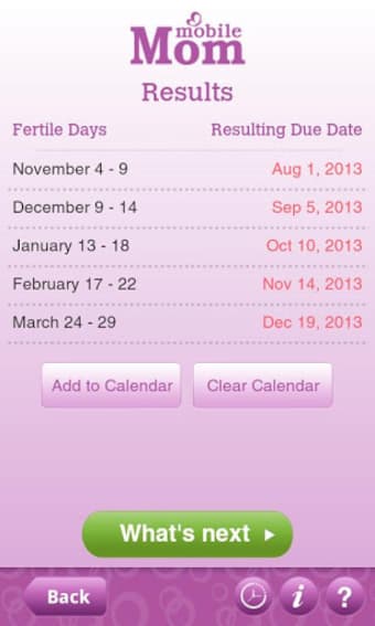 Ovulation Calendar & Fertility