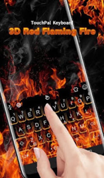 3D Flaming Fire Keyboard Theme