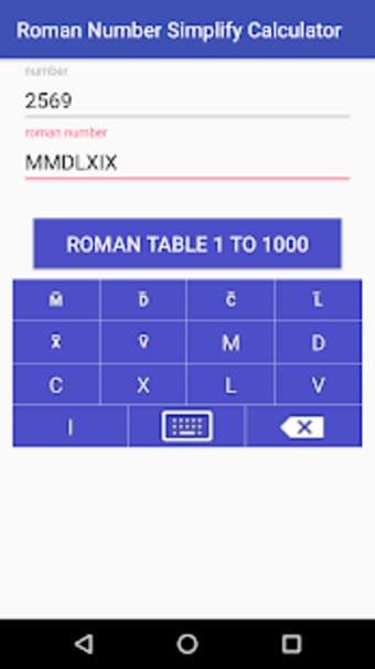 Roman Number Calculator