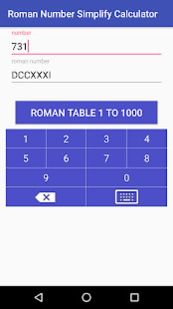 Roman Number Calculator