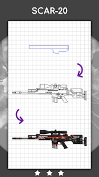 How to draw weapons. Step by step drawing lessons