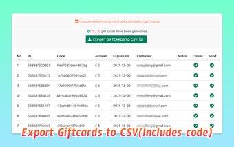 Shopify Giftcards Maker