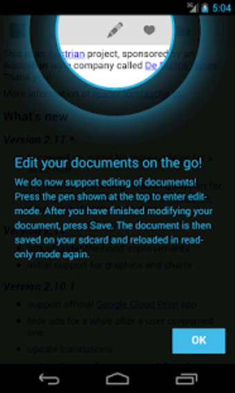 LibreOffice  OpenOffice document reader  ODF