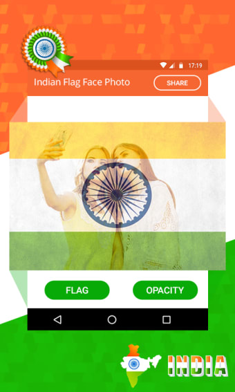 Indian Flag Face Photo Editor
