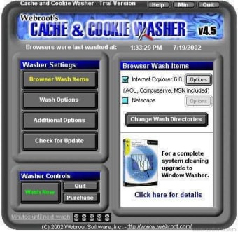 Cache and Cookie Washer