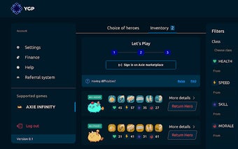 Yield Gaming Platform Axie extension