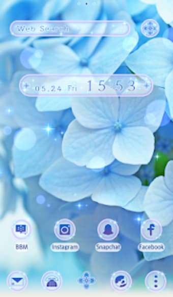 Flower Wallpaper Blue Hydrangea Theme