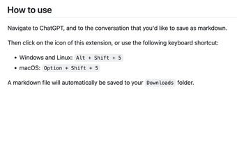 ChatGPT to Markdown