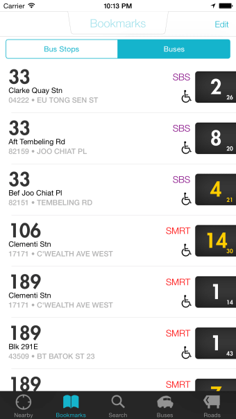 SG Buses - Bus Arrival Times