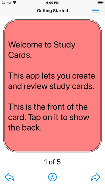 Study Cards App