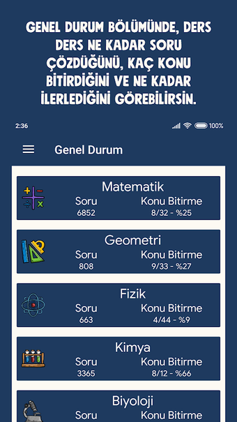 AYT (YKS 2.Oturum) Konu Takibi ve Sayaç 3000 Soru