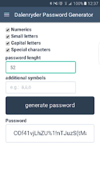 Dalenryder Password Generator