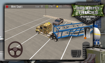 Big Army Trucks Parking 3D