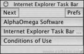 Internet Explorer Task Bar