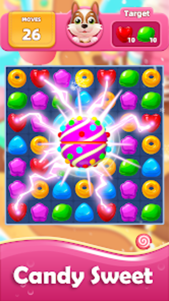 Candy Sweet Dog Puzzle Match 3