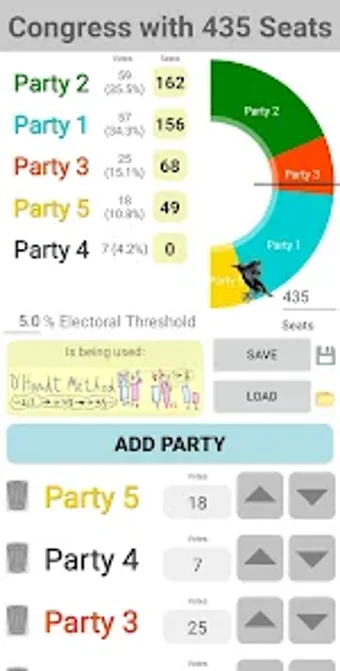 Party Seats Election Simulator